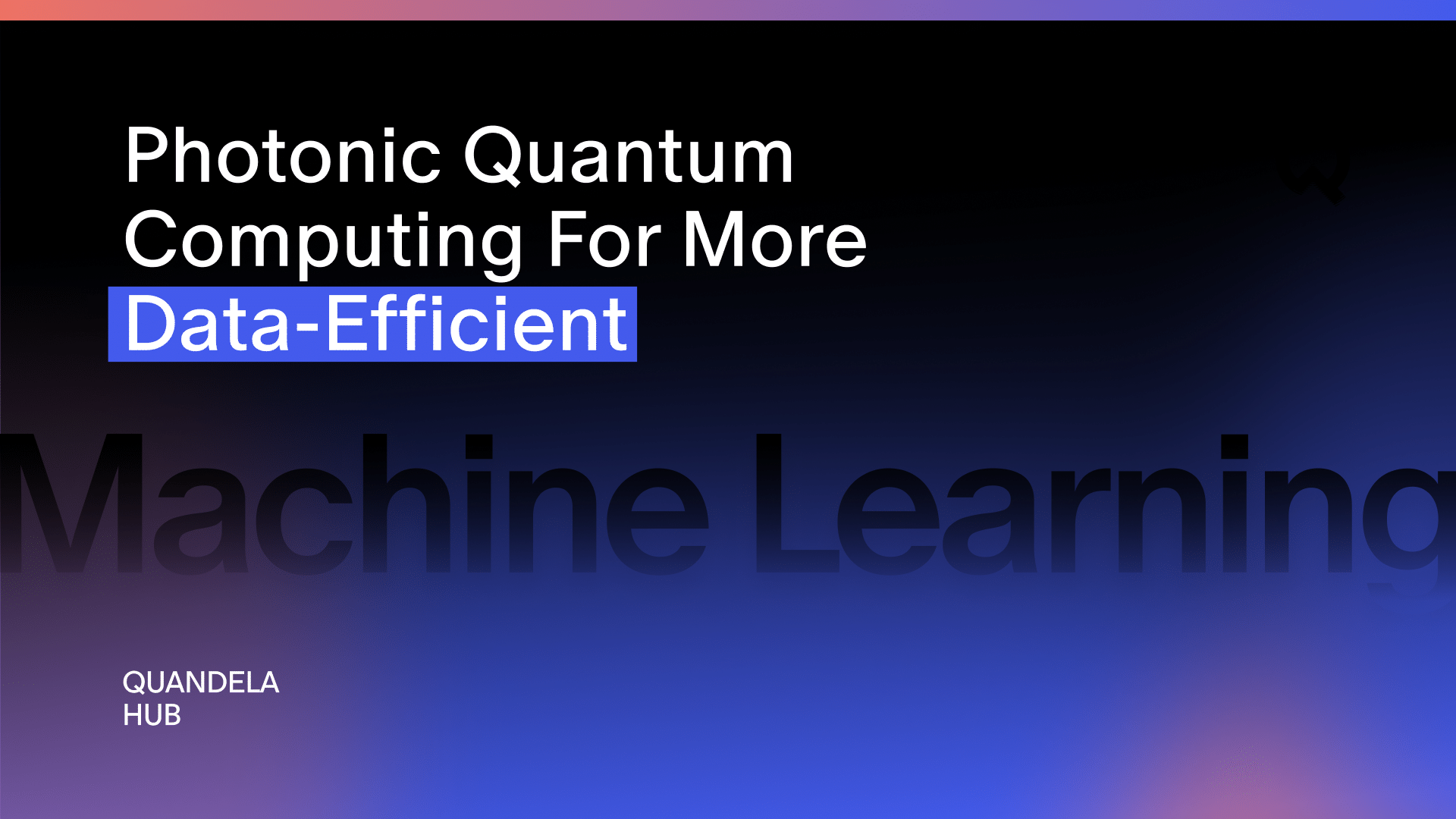 Photonic quantum computing for more data-efficient machine learning